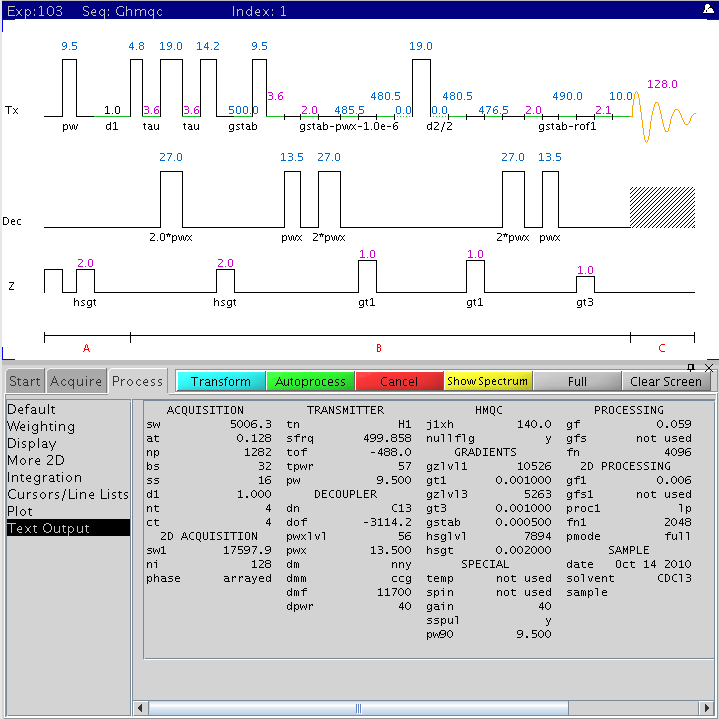 gHMQC Sequence